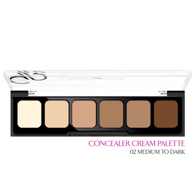 GOLDEN ROSE Correct & Conceal - Concealer Cream Palette 02 Medium To Dark